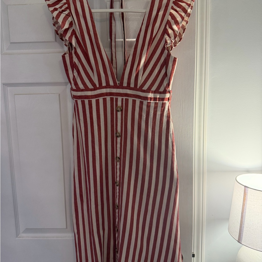 Striped Red and White Women's Dress